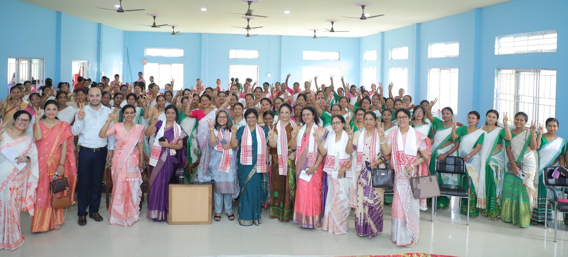 National Commission for Women, in collaboration with Assam State Commission for Women, organised an awareness program for Self Help Groups in Assam. Supported by Assam State Rural Livelihood Mission, the initiative aimed to empower women by informing them about their rights, welfare schemes & economic opportunities.